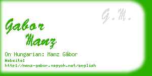 gabor manz business card